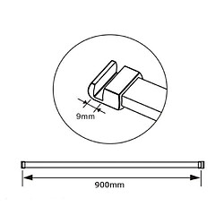 Barre de stabilisation recoupable de 90 cm