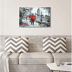 EPIKASA Impression sur Toile Londres, Rouge, Polyester, 70x3x45 cm