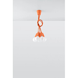 Avis Luminaire Center Suspension DIEGO PVC orange 5 ampoules