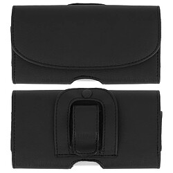 Avizar Housse Etui Ceinture Universel à Rabat Noir - Taille XL