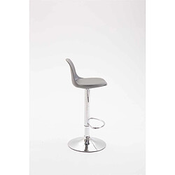 Avis Decoshop26 Tabouret de bar en synthétique et plastique rouge pied en gris réglable et pivotant 10_0000146