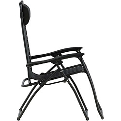 Avis Venture Home Fauteuil relax de jardin pliant en aluminium Noir.