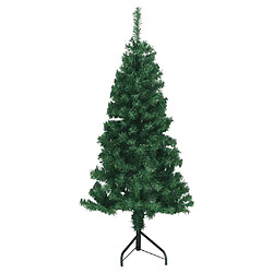 vidaXL Sapin de Noël artificiel d'angle Vert 150 cm PVC