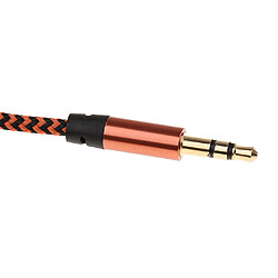 Câble auxiliaire audio 3,5 mm nylon tressé mâle vers mâle aux cordes # 4