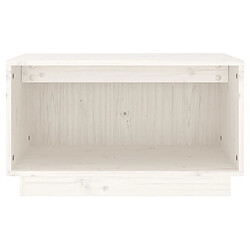 Avis Maison Chic Meuble TV scandinave - Banc TV pour salon Blanc 60x35x35 cm Bois de pin massif -MN39560