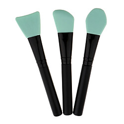 3x silicone souple visage masque facial boue mélange pinceaux de maquillage applicateur outil vert