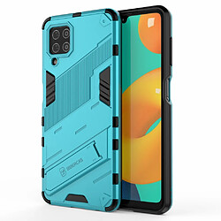 Coque en TPU antichoc avec béquille bleu pour votre Samsung Galaxy M32 (Global Version)