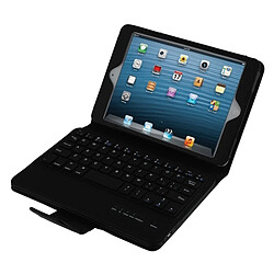 Acheter Wewoo Clavier QWERTY noir pour iPad mini 4 / mini 3 / mini 2 / mini Bluetooth détachable et étui en cuir avec support