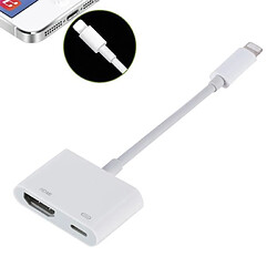 2 en 1 Adaptateur de câble HDMI Lightning vers AV TV numérique pour Apple iPhone 7, Plus, 6S, iPad