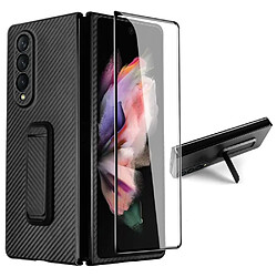 Coque en TPU + PU anti-rayures, coin renforcé hybride, antichoc noir pour votre Samsung Galaxy Z Fold3 5G