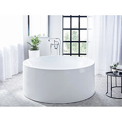 Beliani Baignoire îlot blanche d 140 cm IBIZA