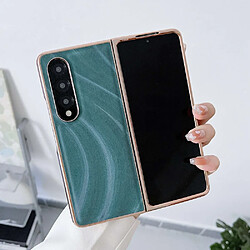 Coque en TPU + PU nano électroplaqué, anti-rayures, anti-chocs pour votre Samsung Galaxy Z Fold4 5G - vert