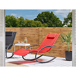 Beliani Chaise longue Métal Rouge CARANO II