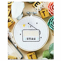 Youdoit Coffret DIY - Broderie décorative - Le poste de radio