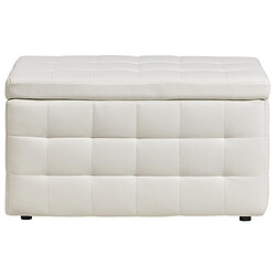 Acheter Beliani Pouf Chesterfield en cuir PU blanc MICHIGAN