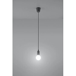 Luminaire Center Suspension DIEGO PVC gris 1 ampoule pas cher