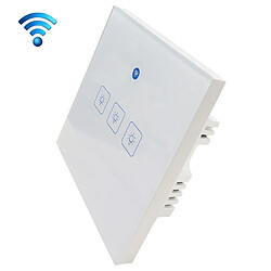 Wewoo Smart Switch UK Interrupteur mural intelligent - Verre trempé - 3 Gangs - Compatible EWeLink - Prise anglaise