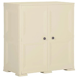 vidaXL Armoire plastique 79x43x85,5 cm design de bois blanc angora