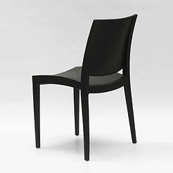 Acheter Chaise en polypropylène pour salle à manger bar et restaurant Grand Soleil Trieste, Couleur: Noir