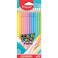 MAPED Crayon de couleur COLOR'PEPS Pastel, étui carton de 12 ()