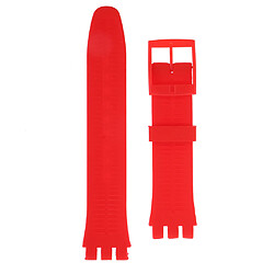 Bracelets de montre en caoutchouc de silicone de 19 mm imperméables rouge