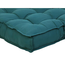 Avis Vente-Unique Coussin palette en coton - L. 120 x P. 80 cm - Bleu - BAILA