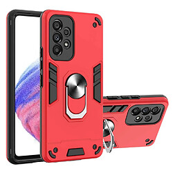 Coque en TPU antichoc avec béquille à anneau magnétique rouge pour votre Samsung Galaxy A53 5G