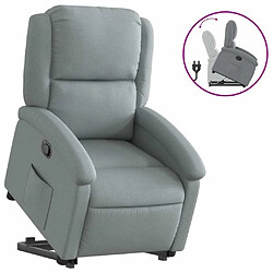 Maison Chic Fauteuil Relax pour salon, Fauteuil inclinable Gris clair Tissu -GKD46896