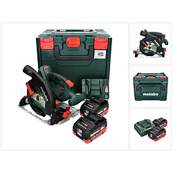 Metabo KS 18 LTX 57 Scie circulaire sans fil 18 V 165 x 20 mm (601857840) + 2x Batteries 10,0 Ah + Chargeur + Coffret MetaLoc