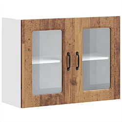 vidaXL Armoire murale de cuisine avec porte en verre Kalmar vieux bois