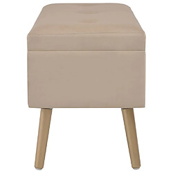 Acheter Helloshop26 Banc banquette avec compartiment de rangement 80 cm beige velours 02_0010726