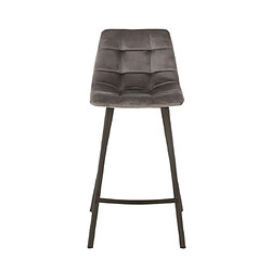 Mes Chaise de bar 47x43x95 cm en tissu gris foncé - MONTY