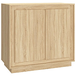 vidaXL Buffet chêne sonoma 80x34x75 cm bois d'ingénierie