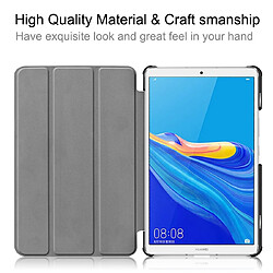 Wewoo Housse Coque Étui en cuir PU avec dessin coloré et texture horizontale pour Huawei MediaPad M6 8.4 2019avec support escamotable et fonction veille / réveil bleu pas cher