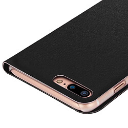 Avizar Housse iPhone 7 Plus / 8 Plus Etui Portefeuille Flip Book Cover - Noir pas cher