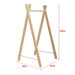 Helloshop26 Portemanteau pliable pin 100 x 50 x 40 cm naturel 03_0008179