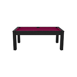 De Faugeres Billard convertible table 8 personnes Arizona (plateau et accessoires en option) Noir grainé , Prune (plateau)