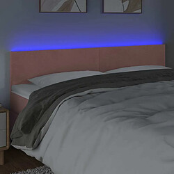 Avis Maison Chic Tête de lit scandinave à LED,meuble de chambre Rose 200x5x78/88 cm Velours -MN44665