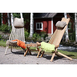 Ecofurn Chilienne en bois EcoChair avec coussin offert (Lot de 2) Mélèze.