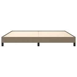 Acheter vidaXL Cadre de lit sans matelas taupe 200x200 cm tissu