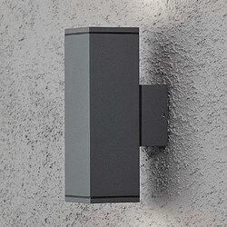 Acheter KONSTSMIDE Applique murale Monza double carrée Gris foncé