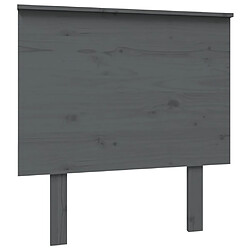 vidaXL Tête de lit Gris 79x6x82,5 cm Bois massif de pin