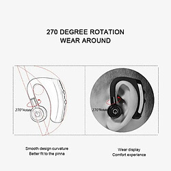 Wewoo mains libres Bluetooth sans fil écouteurs voiture casques téléphone avec micro (noir) pas cher