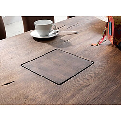 Avis Table à manger en chêne massif patiné laqué mat- L.300 x H.76 x P.120 cm -PEGANE-