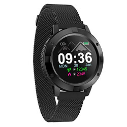 Chrono Chronus Q10 Women's Smart Regarder IP67 Imperméable Smartwatch Smartwatch Homme Moniteur De Fréquence Cardiaque Mode Multi-Sport Fitness Tracker Podomètre(noir)