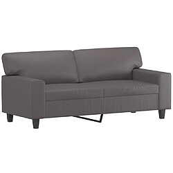 Acheter Maison Chic Ensemble de canapés 2 pcs, Canapé droit Sofa pour Salon gris similicuir -GKD809546