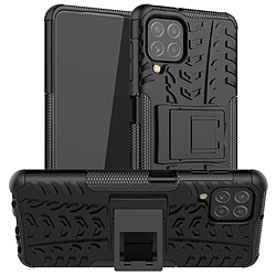 Coque en TPU antichoc texture de pneu avec béquille noir pour votre Samsung Galaxy A22 4G (EU Version)