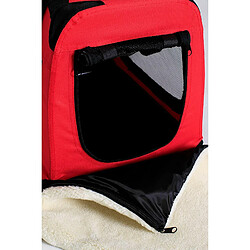 dibea tb10051 Chien Pliable Transport Voiture Box Sacoche pour Petits Animaux (Taille et Couleur au Choix), Rouge