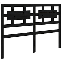 Maison Chic Tête de lit scandinave pour lit adulte,Meuble de chambre Noir 185,5x4x100 cm Bois massif de pin -MN13641