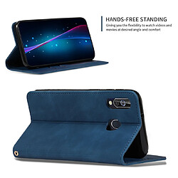 Acheter Wewoo Housse Coque Etui en cuir avec rabat horizontal magnétique Business Skin Feel pour Galaxy A60 / M40 bleu marine